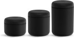 Vacuum Coffee Canister – 1.2L Stainless Steel Airtight Food Storage Container for Coffee Beans, Ground Coffee, Tea & Spices – Vacuum Seal Preserves Freshness – Matte Black