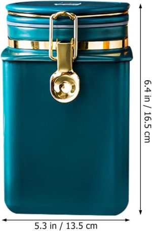 Coffee Bean Storage Canister 1.1L Airtight Sealed Container with One-Way Valve Food-Grade Jar for Fresh Coffee Bean Preservation Kitchen Pantry Organization