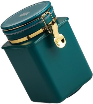 Coffee Bean Storage Canister 1.1L Airtight Sealed Container with One-Way Valve Food-Grade Jar for Fresh Coffee Bean Preservation Kitchen Pantry Organization