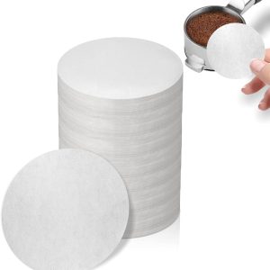 1000 sheets coffee filter paper for espresso machines, 53mm unbleached espresso filter paper, portable ice mesh filter paper.