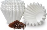 1-2 cup small coffee filters, 100 disposable coffee filter papers, single-cup coffee pot, for pour-in and drip coffee makers, suitable for 1-2 people