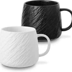 Premium Ceramic Coffee Mugs Set of 2, 550ML Large Cups and Mugs with Comfortable Handle for Latte, Soup, Tea, Milk, Great for Home, Office & Couple Mugs Set