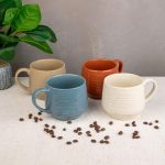 17.5 oz  Coffee Mugs Set of 4, Rustic Ceramic Mug with Speckled Reactive Glaze, Large Pottery Drinkware for Coffee or Tea, Dishwasher & Microwave Safe Mugs,