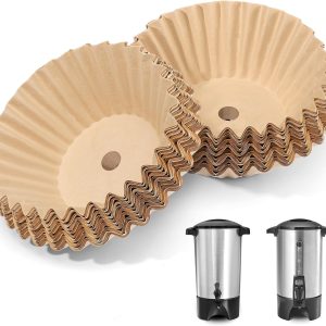 Coffee filter paper for coffee machines and hot beverage makers, 100 sheets large size.