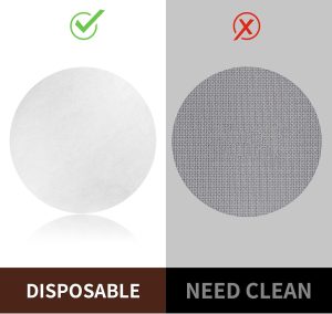 1000 sheets coffee filter paper for espresso machines, 53mm unbleached espresso filter paper, portable ice mesh filter paper.